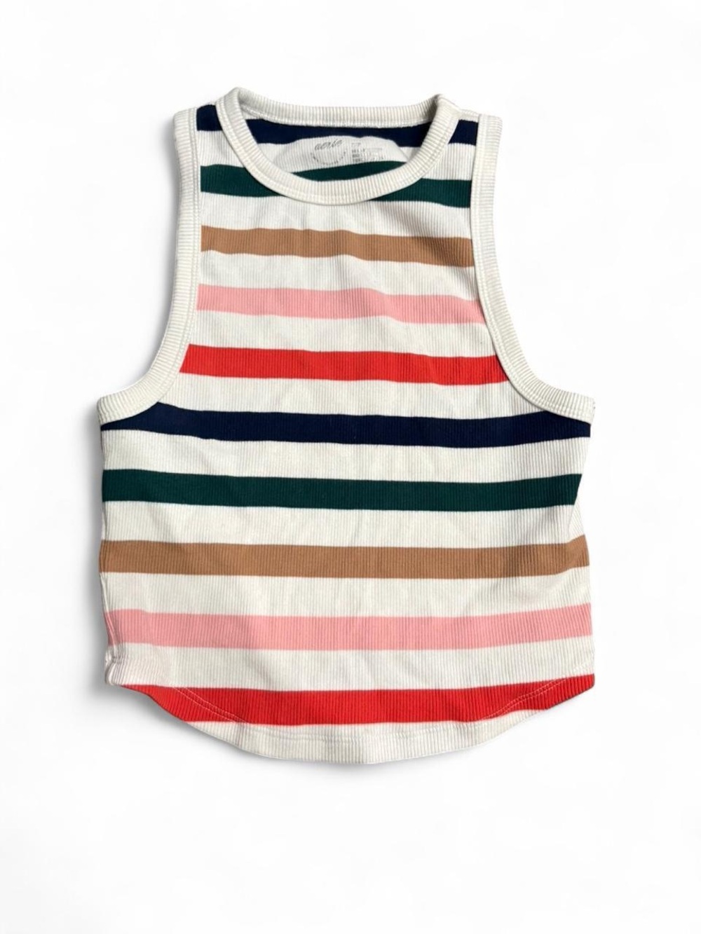 Aerie Striped Knit Tank Top — Multicolor Stripe